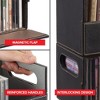 Stock Your Home CD Storage Organizer Box- Faux Leather (Black) - 4 of 4