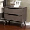 NicBex Mid-Century Modern 2-Drawers Nightstand Bedside Table with Round Tapered Legs End Table for Living Room, Bedroom - 2 of 4