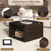 30.8" Modern Square Coffee Table, 2 Tier Center Table with Open Storage, Accent Coffee Table Nightstand for Living Room Bedroom Office - 4 of 4