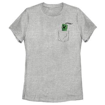 Women's Minecraft Faux Pocket Creeper T-Shirt
