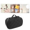 Unique Bargains Travel Double LayerMakeup Bag Makeup Brush Holder Portable Makeup Organizer Bag Cosmetics Storage Bag Waterproof Black 1 Pcs - 2 of 4