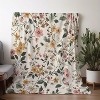 Cozy Floral Print Flannel Throw Blanket - Soft, Warm with Flowers in Green, Pink, and White - Perfect for Sofa, Bed, All-Season Gift Blanket - 4 of 4