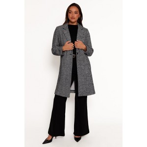 Nicoletta Single Button Herringbone Coat - 1 of 4