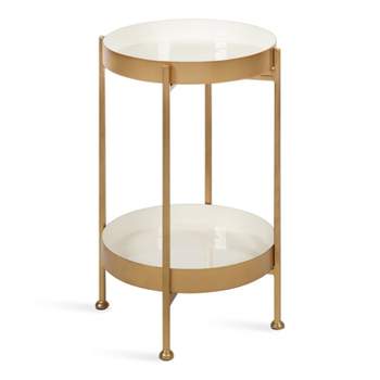 Kate and Laurel Nira Two-Tiered Metal Side Table