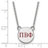 Black Bow Jewelry Sterling Silver Pi Beta Phi Greek Life Necklace 18 Inch - 2 of 4