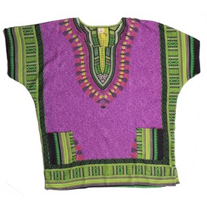Riviera Sun Dashiki-Style Shirt for Men with Pockets  Boho Print Casual Top - 1 of 2