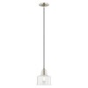 Livex Lighting Art Glass 1 - Light Pendant in  Brushed Nickel - 4 of 4