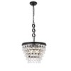Elegant Lighting Nordic 4 light Antique Silver Pendant Clear Royal Cut Crystal - 3 of 4