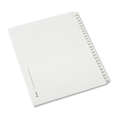 Avery Allstate-Style Legal Exhibit Side Tab Dividers 25-Tab 226-250 Letter White 82192