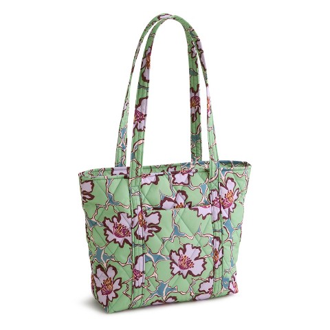 Vera Bradley Women's Outlet Ultralight Small Vera Tote Bag Reflecting Lily Pads