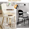 Modern PU Sponge-Filled Dining Chair, Solid Wood & Metal Legs, Set of 2, Suitable for Dining Rooms & Offices, Gray - 4 of 4