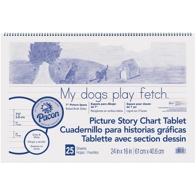 Pacon Picture Story Chart Tablet, 24 x 16 Inches, 25 Sheets