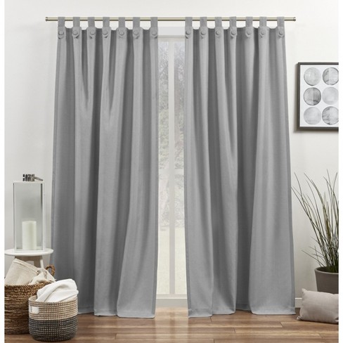 Exclusive Home Loha Linen Tuxedo Tab Top Curtain Panel Pair - image 1 of 4