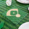 Blue Panda 100-Pack Baseball Field Party Napkins, 2-Ply Disposable Paper Napkin Party Supplies, Green 6.5" - image 2 of 4