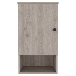 SEVOBAL Bathroom Storage Cabinets Single Door Wall Cabinet for Bathroom with Organized Shelves for Bathroom, Gray, 13.8"*16.2"*28.5" - 1 of 4