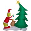 Grinch Airblown Inflatable Putting Ornaments on Tree LG Scene Dr. Seuss , 8.5 ft Tall - 4 of 4