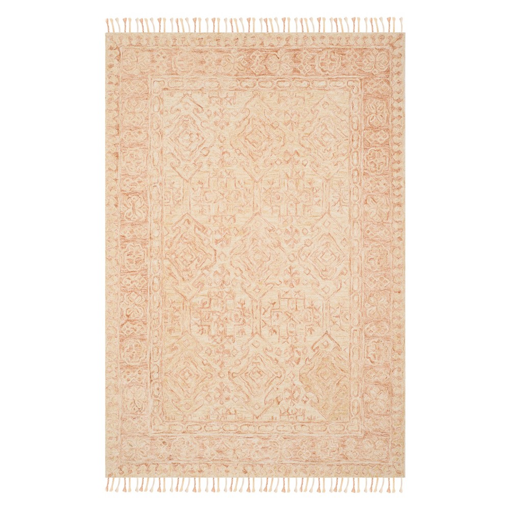 2'x3' Medallion Tufted Accent Rug Ivory/Blush - Safavieh