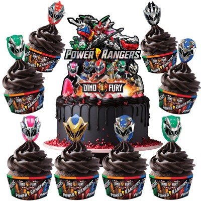 Treasures Gifted Power Rangers Cake Topper & Power Rangers Cupcake Toppers Kit