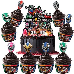 Treasures Gifted Power Rangers Cake Topper & Power Rangers Cupcake Toppers Kit - 1 of 1