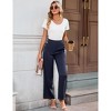 Clearlove Women Casual Wide Straight Leg Trousers Business Dress Pants - 4 of 4