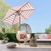 Best Choice Products 10ft Outdoor Steel Striped Market Patio Umbrella w/ Crank, Tilt Push Button, 6 Ribs - 2 of 4