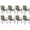 vidaXL Garden Dining Set Grey PE Rattan Large Modular - 4 of 4