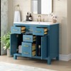 Whisen 36 in. Bathroom Storage Cabinet Bathroom Vanity with Four Drawers and Two Cabinets - 3 of 4