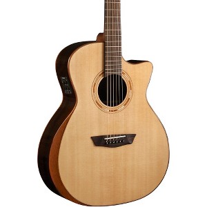Washburn G20SCE Comfort 20 Series Grand Auditorium Cutaway Acoustic-Electric Guitar Natural - 1 of 4