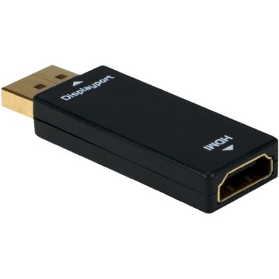 QVS Audio/Video Adapter - 1 x DisplayPort Male Digital Video - 1 x HDMI Female Digital Audio/Video - Black