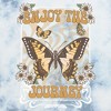 Juniors Womens Lost Gods Enjoy the Journey Butterfly Crop T-Shirt - 2 of 4