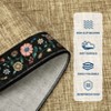 Machine Washable Modern Floral Bordered  Non Slip Area Rug for Living Room Soft Low Pile Indoor Aesthetic Carpet for Bedroom Dining Room Office - 4 of 4