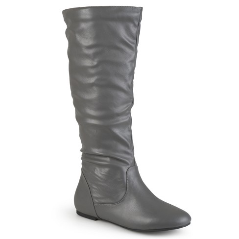 Journee Collection Wide Calf Women s Jayne Boot Grey 11 Target