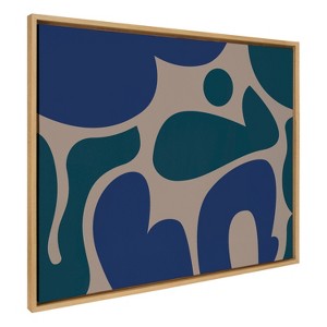 Kate & Laurel All Things Decor 31.5"x41.5" Sylvie Abstract Wall Art: Digital Print, Framed Canvas, Home Decor - 1 of 4