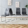 Okak Modern Comfortable Dining Chairs Set of 4, Faux Leather with Thickened Backrest & Anti-Scratch Metal Legs for Kitchen/Office/Bedroom - 2 of 4
