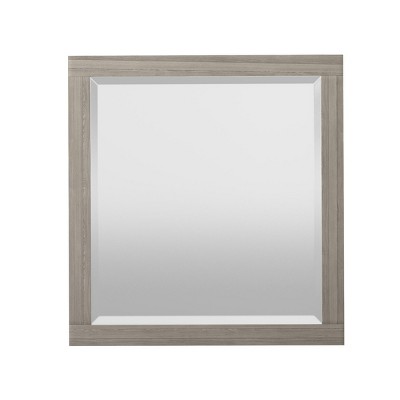 GlasFlength Decorative Wall Mirrors Wall Art Rectangle Mirror Vanity Mirror Accent Mirror Metal Frame Mirror for Living Room, Gray, 1"*36"*38"