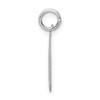 Black Bow Jewelry Sterling Silver, Athletic Collection, Small Polished Number 60 Pendant - 2 of 4