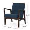 Modern Accent Chair with Tufted Back and Birch Wood Legs, Upholstered Sofa Chair for Living Room, Bedroom Arm Chair -Christopher Knight Home - 4 of 4