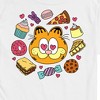 Men's - Garfield - Garfield Hearts Food Short Sleeve Graphic T-Shirt - 2 of 4
