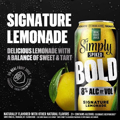 Simply Spiked Bold Lemonade Flavored Beverages - 24 fl oz Can