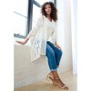 Roaman's Women's Plus Size Lace Duster Jacket - 3 of 3