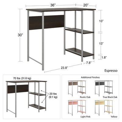 RealRooms Meridian Metal Student Computer Desk