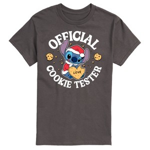 Men's - Lilo and Stitch - Christmas Official Cookie Tester Short Sleeve Graphic T-Shirt - 1 of 4