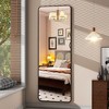 Full-Length Floor Mirror with Aluminum Alloy Frame - Freestanding & Wall-Mounted Design for Bedroom/Living Room-LIKEPAY - 3 of 4