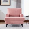 KTMBDW Chaise Lounge Chair Indoor, 49" Chenille Upholstered Sofa Bed for Living Room, Movie Room, Bedroom with 4 Storage Pockets - 2 of 4