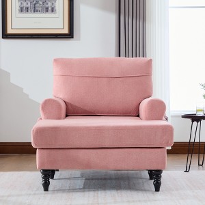 GDFStudio Willa Modern Chenille Upholstered Chaise Lounge - 1 of 4