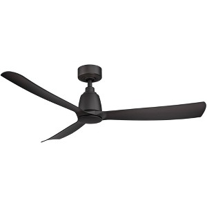 52" Fanimation Kute Black Damp Modern Ceiling Fan with Remote Control - 1 of 2