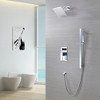 SUMERAIN Modern Shower System with Sliding Bar, One Handle Wall Mount Tub and Shower Trim Kit Chrome - 3 of 4