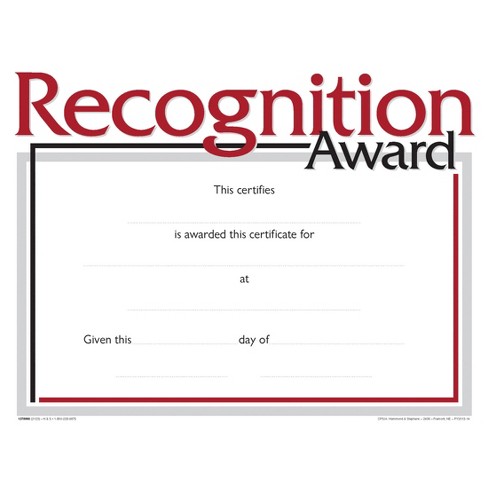 Hammond & Stephens Raised Print Certificate Of Promotion Recognition Award, 11  X 8-1/2 Inches, Pk Of 25 : Target