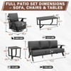 EAGLE PEAK Urban Slate 7 Piece Modern Outdoor Patio Furniture Set, Couch, Patio Chairs, Coffee Table, and Side Table - 2 of 4