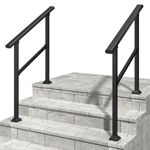 Racxily Hand Rails for Outdoor Steps,  Handrail 2 Pack - 1 of 4